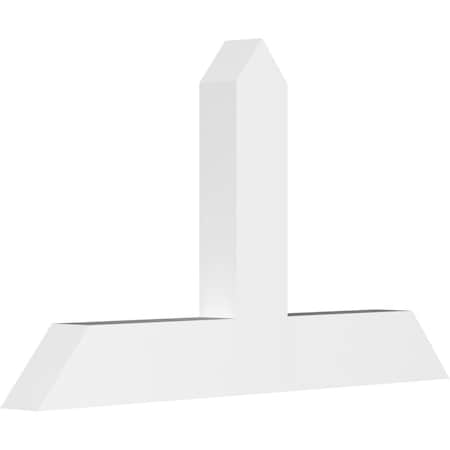 Ekena Millwork Portland Architectural Grade PVC Gable Bracket, 48"W x 28"H x 4"D x 6"F, 14/12 Pitch GBP048X28X0406POR00
